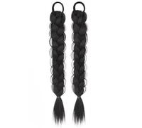 1Pair Natural Braid Ponytail Hair Extension Hair Rope For Women Girl With Synthetic Fiber Hair Decors