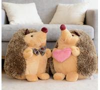 1Pair of 7" Hedgehog Couple Plush Stuffed Dolls Animal PlushToys