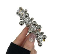 1pair Pearl Telephone Wire Bow-knot Elastic Hair Band For Women Girl Hair Weaving Spiral Cord Rubber Band Pearl Hair Accessories For Women Girls Hair Accessories(Grey)
