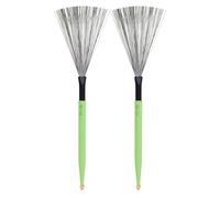 1Pair Practical Double Head Drum Brush Wire Stick Carbon Steel Wire Percussions Wooden Handle