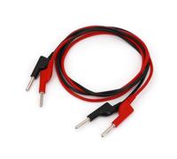 1Pair Red and Black 4mm Male Stackable Plug Soft PVC Cable Connector Test Lead IDGTTLDF