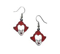 1Pair Red Hair Horror Halloween Earrings Stud, Zinc Alloy Metal Ears Stud for Women, Men