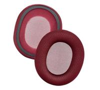 1Pair Replacement Earpads, Memory Foam Earmuffs, Dark red | Fabric Earmuffs Soft Sponges Cover Case Replacement for Headphones, Earphone Cushions Repair Part Sleeve
