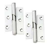1Pair Rising Butt Lift Off Door Hinge 3 Inch /75mm Heavy Duty Stainless Steel Door Hinges Rust-Resistant for Internal & External Door Cabinets Small Hinges for Wood (Left Handed)