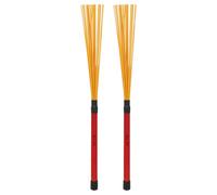 1Pair Rods Drum Brushes With Comfortable Handle Percussion Drum Brushes Dowels Nylon Drum Sticks Brush Smooth Grip