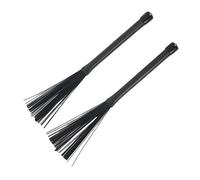 1Pair Rods Drum Brushes With Comfortable Handle Percussion Drum Brushes Dowels Nylon Drum Sticks Brush Smooth Grip