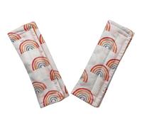 1Pair Seatbelt Cover Pad for Kids Soft & Comfortable Carseat Straps Covers Reversible Shoulder Pads Floral Print Kids Seatbelt Cushion for Baby Pushchair