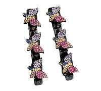 1Pair Shimmering Acrylic Hair Clip For Women Double Layer Design Secure Hold For Weddings Parties Daily Styling Butterfly Hair Clip