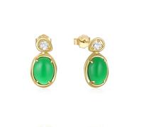 1pair Silver Green Zircon Piercing Earring For Women Korean Party Clothing Every Day Drop Gifts