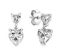 1pair Silver Multicolor Loving Pendant For Women Earings For A Gift For Mother's Day
