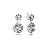 1pair Silver Multicolor Loving Pendant For Women Earings For A Gift For Mother's Day