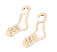 1Pair Sock Blockers,Wooden Knitting Sock Blockers,Adjustable Size Sock Stretchers Funny DIY Knitting Model for Knitting Yarn Crafts (Hollow Style)