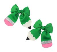 1Pair Soft Fabric Pencil Cheerleader Hair Bows Clip Fashion Barrettes For Kids School Season Accessories