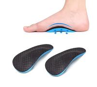1Pair Sports Palm Protector Insole for Men Women Flat Arch Support Half Cushion Inside Outside Splay Orthopedic Footbed