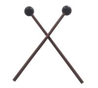 1Pair Steel Tongue Drum Mallets Soft Rubber Percussion Mallets Stick Replacement Drumsticks with Wood Handle Glockenspiel Stick