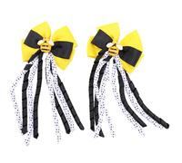 1Pair Stylish Flower Decors Bows Hair Clip Fabric Hairpin Fashion Hair Accessories For Women Practical Hairpieces