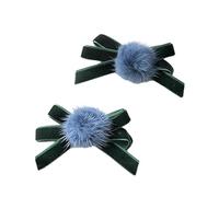 1Pair Sweet Ballet Fabric Bowknot Hairpin Duckbill Hair Clip Barrettes French Side For Lady Styling Decoration Non Slip Accessory
