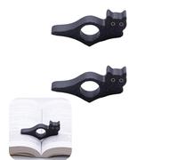 1Pair Thumb Book Page Holder Adorable Black Cat Smart Bookmark Accessories for Readers Book Lovers
