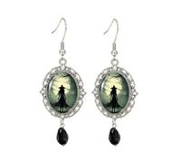 1Pair TV Movies Show Broadway Music Earrings Stud, Horror Halloween Earrings for Women, Men, as product size, Zinc, No Gemstone