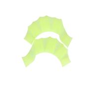 1Pair Unisex Type Silicone Girdles Swimming Hand Fins Flippers Finger Webbed Gloves Paddle Water Sports Accessories(Green,M 16X8X2 CM)