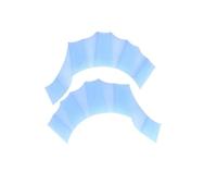 1Pair Unisex Type Silicone Girdles Swimming Hand Fins Flippers Finger Webbed Gloves Paddle Water Sports Accessories(Blue,M 16X8X2 CM)