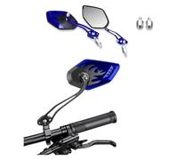 1Pair Universal Motocycle Rear View Adjustable Side Mirrors For Handlebars Aluminum Flame Pattern With 8mm/10mm Screws Motorcycle Rear View Side Mirrors