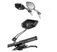 1Pair Universal Motocycle Rear View Adjustable Side Mirrors For Handlebars Aluminum With 8mm/10mm Screws Motorcycle Rear View Mirrors(Black)