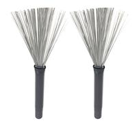 1Pair Yootones Drum Brushes Retractable Drum Wire Brushes Drum Sticks Brush Portable Drum Brushes for Rock Band, Country music, Folk,Drummers