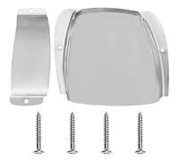 1Pair Yootones Electric Guitar Bass Accessories Kit Protector Bridge Plate Cover & Pickup Cover with Screws Compatible with Electric Guitar Bass Accessories(Sliver)