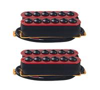 1Pair Yootones High Output Ceramic Magnet Electric Guitar Neck Bridge Pickup Set N/B, Guitar Accessories, Compatible with Electric Guitar Pickup (Red)