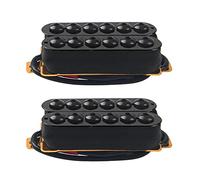 1Pair Yootones High Output Magnet Electric Guitar Neck Bridge Pickup Set N/B Compatible with Electric Guitar Pickup (Black)