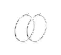 1Pairs/2Pcs Gold Silver Color Big Round Stainless Steel Earrings Trendy Jewelry For Women(70mm,Toffee chair 2)