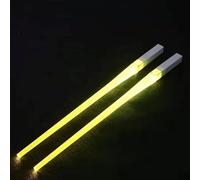 1Pairs Lightsaber Chopsticks, LED Light Up Sushi Chopsticks, Reusable Tableware,for Dinner,Party (Yellow)