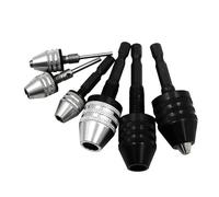 1PC 0.3-8mm Mini Keyless Drill Self-Tightening Electric Drill Chuck Adapter Collet Fixture 1/4"Hex Shank Quick Change Converter for Milling Machine Cutter(0.3-6mm white)