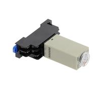1pc 0-3-Minute Power-on Delay Rotary Knob DPDT Timer Timing Time Relay AC 220V H3Y-2 With Base Socket ZGPOSQKZSC