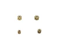 1PC 0.3 Modulus 7T 9T Teeth Gear/ 0.4 Modulus 8T 9T Teeth Gear Metal Copper Brass Gear Fit electronic starter 1mm Shaft DIY RC Aircraft Drone ICXLPMC(0.4M-8T)