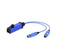 1pc 0.3M-15M 3-pin XLR Y Splitter Cable - Metal Shell Male Panel to Dual 2 Connector Adapter for Microphone(Blu,8M)