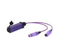 1pc 0.3M-15M 3-pin XLR Y Splitter Cable - Metal Shell Male Panel to Dual 2 Connector Adapter for Microphone(Purple-01,8M)