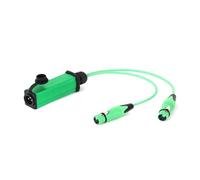 1pc 0.3M-15M 3-pin XLR Y Splitter Cable - Metal Shell Male Panel to Dual 2 Connector Adapter for Microphone(Green,2.98M)