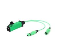 1pc 0.3M-15M 3-pin XLR Y Splitter Cable - Metal Shell Male Panel to Dual 2 Connector Adapter for Microphone(Green-01,1.5M)