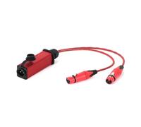 1pc 0.3M-15M 3-pin XLR Y Splitter Cable - Metal Shell Male Panel to Dual 2 Connector Adapter for Microphone(Rosso,5M)