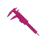 1PC 0-80mm Double Rule Scale Plastic Vernier Caliper Student Dial Gauge Micrometer Measuring Ruler Inside Diameter Depth Meter Precision Measuring Tools(Rose)