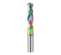 1pc 1.0MM-8MM 3D Tungsten Steel Colorful Coating Twists Drill CNC Machining Tool For Aluminum Fixed Shank Drilling Bit(6.2MM)
