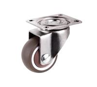 1pc 1/1.25/1.5/2 Inch Furniture Casters Wheels Rubber Swivel Castor Trolley With Brake(A,1.5 inch)
