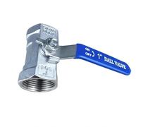 1pc 1-1/2inch Stainless Steel Two Way Manual Valve Female Thread Water Switch One-Piece Manual Valve