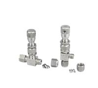 1pc 1/16" 1/8" 1/4" 3/8" 1/2" Inch 2 3 4 6 8 10 12mm Tube Compreesion Union 304 316 Stainless Regulating Metering Needle(Ss304-flow Hole 1.2mm-Right Angle,8mm)