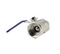 1pc 1/2" 1" 1-1/2" 2" Stainless Steel One Piece Ball Valve Steam Temperature Ball Internal Thread Switch Water Valv(1-1/2")