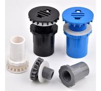 1PC 1/2~1 Inch Female Thread PVC Direct Connector, Reducing Straight Joint Aquarium Water Supply Adapter Garden Pipe Fittings(White,ID 20mm)