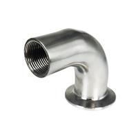 1PC 1/2''- 2'' (DN15/DN20/DN25/DN32/DN40DN50) BSP Male Threaded Pipe Fitting 45/90 Degree Elbow 1.5'' Tri Clamp 50.5mm Ferrule(Bronze Yellow,DN15OD50.5MM)