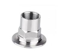 1pc 1/2" 3/4" 1" 1-1/4" 1-1/2" 2" DN15-DN50 S304 Stainless Steel Sanitary Female Thread Hex Ferrule Pipe Fitting Tri Clamp Type(DN20 x Ferrule 50.5)